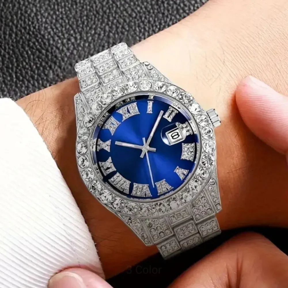 Diamond cuban link watch